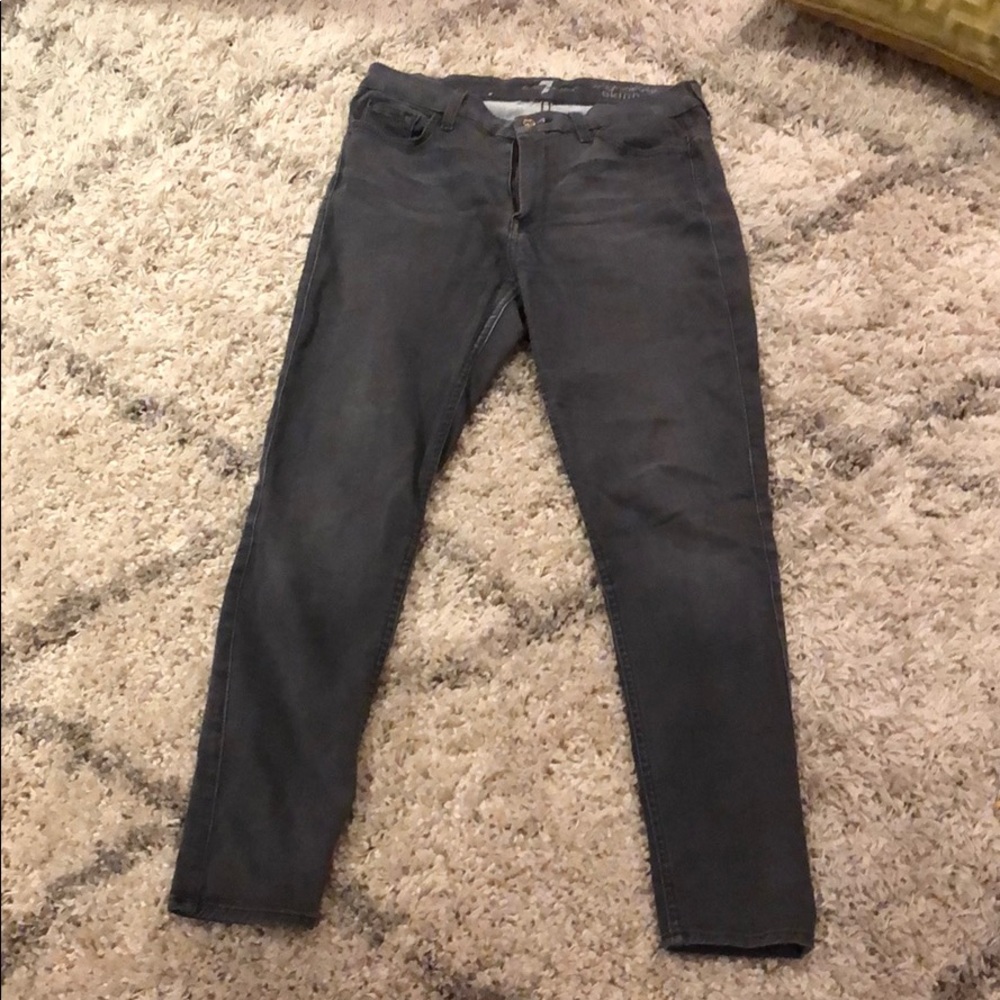 High Waist Ankle Skinny gray stretch